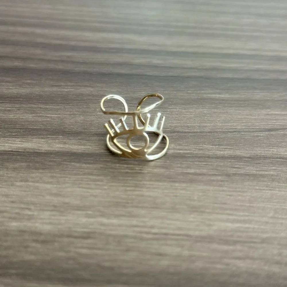 Gold Eye Ring Q838
